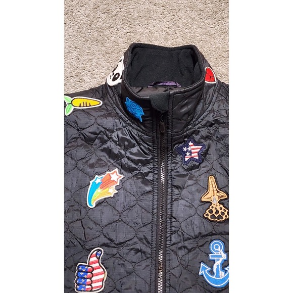 Custom LL Bean‎ Winter Micro Puffer Vest Grunge Gamer Patchwork Womens L - Picture 10 of 16